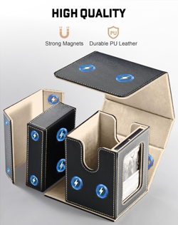 MTG Commander Deck Box with Display Window, Deck Box Holds 100 Double-Sleeved wi - Image 4