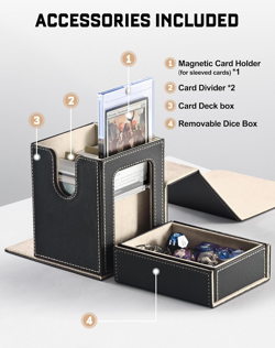 MTG Commander Deck Box with Display Window, Deck Box Holds 100 Double-Sleeved wi - Image 5
