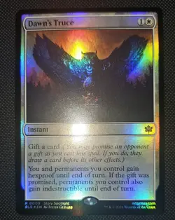 MTG FOIL Dawn's Truce 0009 Bloomburrow Rare NM - Image 1
