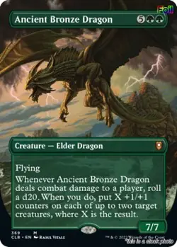 Ancient Bronze Dragon (Borderless) [CLB - 369] - NM [Foil] TCG MTG - Image 1