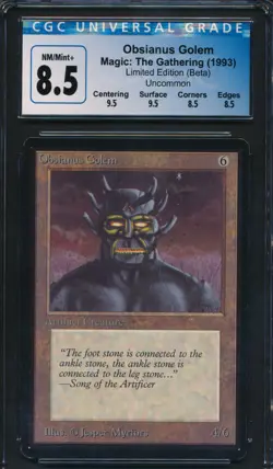 Beta Obsianus Golem CGC 8.5 Graded Magic MTG (0295) -magicgraders- - Image 1