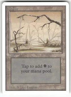 Swamp (B) Unlimited Edition Land Magic: the gathering Near Mint or Better - Image 1