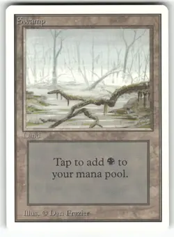 Swamp (A) Unlimited Edition Land Magic: the gathering Near Mint or Better - Image 1