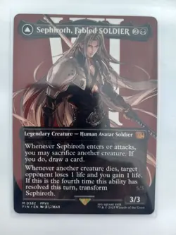 MTG Final Fantasy English Sephiroth, Fabled Soldier Borderless 0382 Non-Foil - Image 1