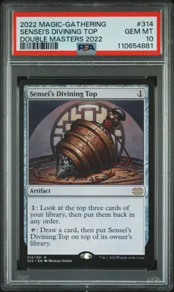 2022 MTG DOUBLE MASTERS 2022 #314 SENSEI'S DIVINING TOP PSA 10 - Image 1