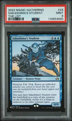 2022 MTG THE LIST #24 SAKASHIMA'S STUDENT PSA 9 - Image 1