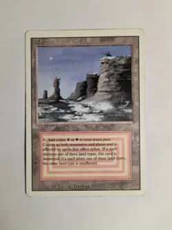 MTG Plateau Revised Edition - Dual Land - Lightly Played LP/MP - Vintage 1994 - Image 1