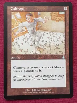 Magic The Gathering URZA'S DESTINY CALTROPS artifact card MTG - Image 1