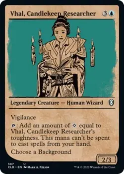 Vhal, Candlekeep Researcher (Showcase) -Foil Medium Play MTG - Image 1