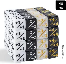 48 Pcs MTG Glitter Sparkle Dice Magic The Gathering Counters Token Dice - Image 1