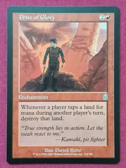 Magic The Gathering ODYSSEY PRICE OF GLORY red card MTG - Image 1