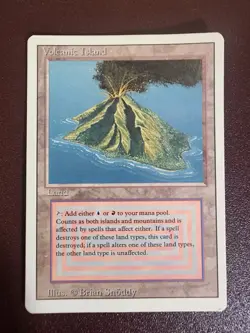Volcanic Island Revised Edition MTG English Dual Land MP - Image 1