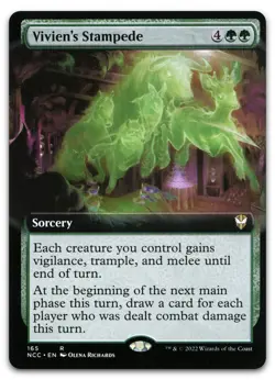 Vivien's Stampede (Extended Art) #165 (LP) Streets New Capenna NCC Magic MTG - Image 1