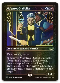 Maestros Diabolist (Gilded Foil) #383 (LP) Streets New Capenna SNC Magic MTG - Image 1