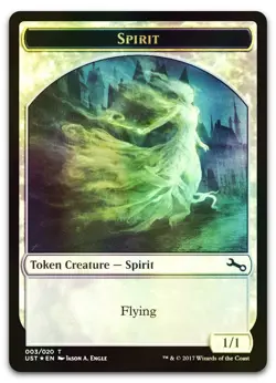 Spirit Token #3 (Foil) (NM) Unstable UST Magic MTG - Image 1
