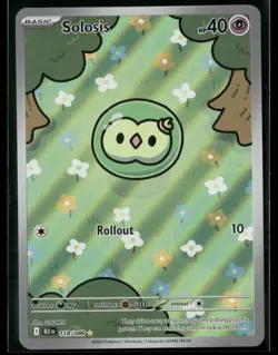 2025 Pokemon Black Bolt Solosis #118/86 Illustration Rare Holo - Image 1