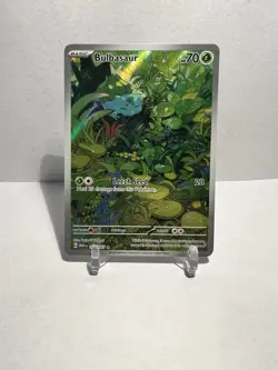 Bulbasaur Illustration Rare Holo 166/165 Pokemon Sv: Scarlet & Violet 151 NM - Image 1