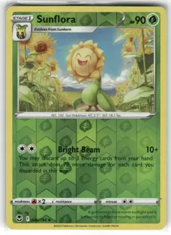 Sunflora 006/195 Silver Tempest Reverse Holo Pokemon TCG - Image 1
