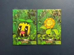 Pokemon Database 2 Set Sunkern Sunflora Cracked Ice Holo Set Of 2 - Image 1