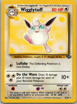 Pokemon Wigglytuff 32 Rare Jungle 32/64 NM Non Holo - Image 1
