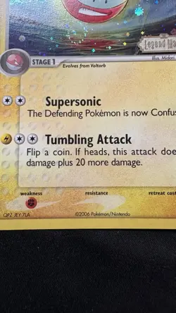 Electrode Reverse Foil Pokemon EX Legend Maker #32 2006 - Image 4