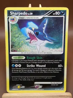 HP Sharpedo - 37/132 Reverse Holo Heavily Played Pokemon Diamond & Pearl - Image 1