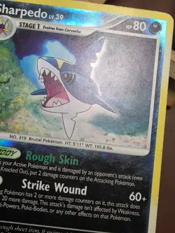 HP Sharpedo - 37/132 Reverse Holo Heavily Played Pokemon Diamond & Pearl - Image 3