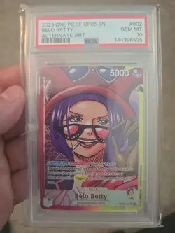 One Piece - Belo Betty - OP05-002 Alternate Art PSA 10 - Image 1