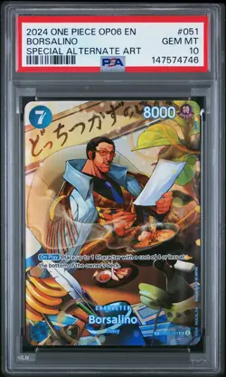2024 ONE PIECE OP06-WINGS OF THE CAPTAIN SPECIAL ALTERNATE ART BORSALINO PSA 10 - Image 1