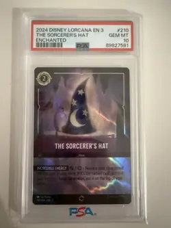2024 Disney Lorcana | Sorcerer's Hat | Enchanted | Into the Inklands | PSA 10 - Image 1