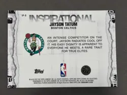 Jayson Tatum 2025 Topps Chrome Basketball Inspirational Aqua /199 - Image 3