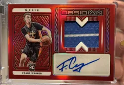 Franz Wagner 2021-22 Obsidian Electric Etch Red Flood RPA Patch Auto Magic MINT! - Image 1