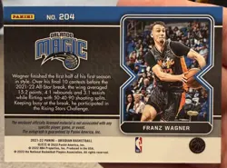 Franz Wagner 2021-22 Obsidian Electric Etch Red Flood RPA Patch Auto Magic MINT! - Image 4