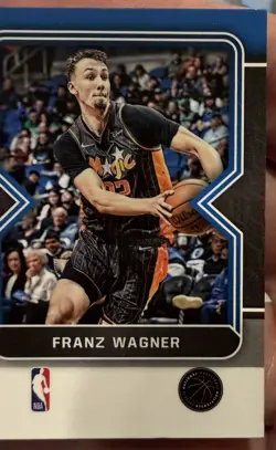 Franz Wagner 2021-22 Obsidian Electric Etch Red Flood RPA Patch Auto Magic MINT! - Image 5