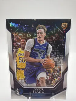 2025 Topps Cooper Flagg Rookie NBA-6 Dallas Mavericks Topps Collector Kit - Image 1