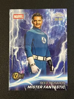 Reed Richards Mister Fantastic 2025 Topps Chrome Marvel Thor Refractor /99 - Image 1