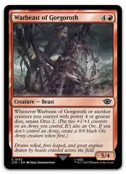 Warbeast of Gorgoroth #152 (NM) Lord of the Rings LTR Magic MTG - Image 1