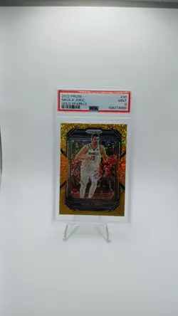 2022 Panini Prizm Nikola Jokic Gold Sparkle PSA 9 #/24 #39 - Image 1
