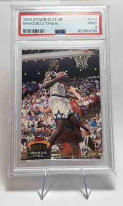 Shaquille O'neal 1992-93 Topps Stadium Club #247 PSA 9 (RC) ORLANDO MAGIC - Image 1