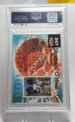 Shaquille O'neal 1992-93 Topps Stadium Club #247 PSA 9 (RC) ORLANDO MAGIC - Image 2