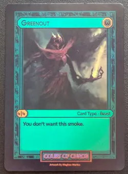 Divorced Dads Court of Chaos Beast Card "GREENOUT" Holo NM Condition *See Photos - Image 1