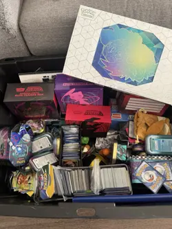 Pokemon Bulk card/empty etb and tins bulk cards from sword and shield and s&v - Image 1
