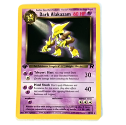 Team Rocket First Edition Dark Alakazam Vintage Pokemon Card NH NM Condition - Image 3