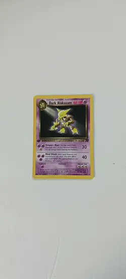 Team Rocket First Edition Dark Alakazam Vintage Pokemon Card NH NM Condition - Image 5