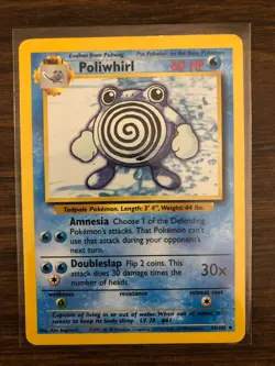 Pokemon Wizards Card TCG Poliwhirl Unlimited 38/102 NM Near Mint Uncommon Card - Image 1