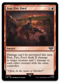 Fear, Fire, Foes! #125 (NM) Lord of the Rings LTR Magic MTG - Image 1