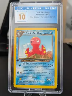 CGC PRISTINE 10 Dark Octillery 1st Edition Neo Destiny 62/105 Pokemon Card - Image 1