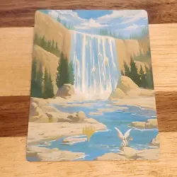 1x Island, Gold Stamped Art Card, 51/54 Avatar The Last Airbender, Magic MTG NM - Image 1