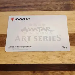 1x Island, Gold Stamped Art Card, 51/54 Avatar The Last Airbender, Magic MTG NM - Image 3