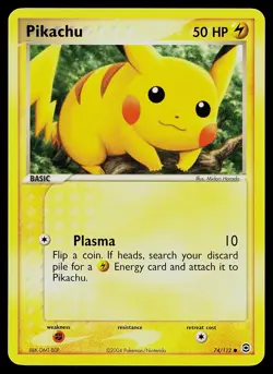 Pokemon Card FireRed & LeafGreen Pikachu 74/112 Common - Image 1